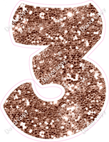 BBT 18" Individuals - Rose Gold Sparkle 3