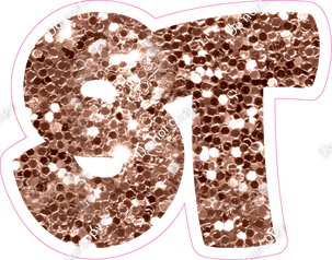 BBT 18" Individuals - Rose Gold Sparkle ST