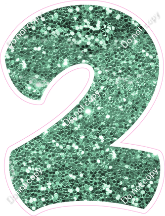 BBT 18" Individuals - Sea Foam Sparkle 2