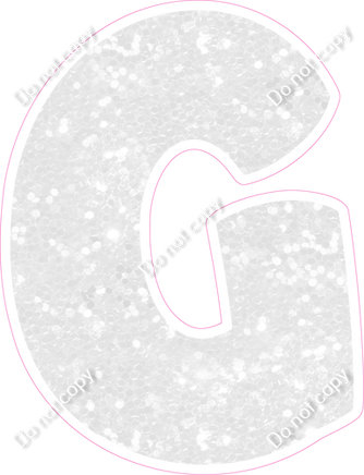 BBT 18" Individuals - White Sparkle G