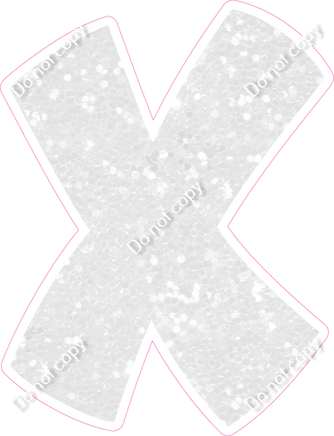 BBT 18" Individuals - White Sparkle X