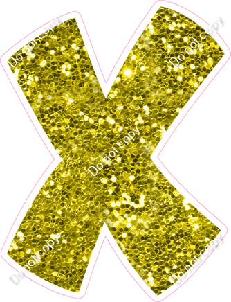 BBT 18" Individuals - Yellow Sparkle X