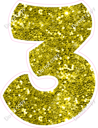 BBT 18" Individuals - Yellow Sparkle 3