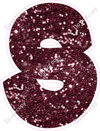 BBT 23.5" Individuals - Burgundy Sparkle S