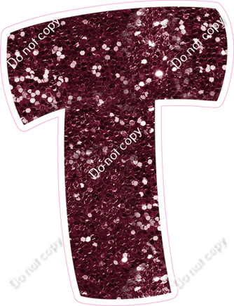 BBT 23.5" Individuals - Burgundy Sparkle T