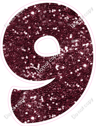 BBT 23.5" Individuals - Burgundy Sparkle 9