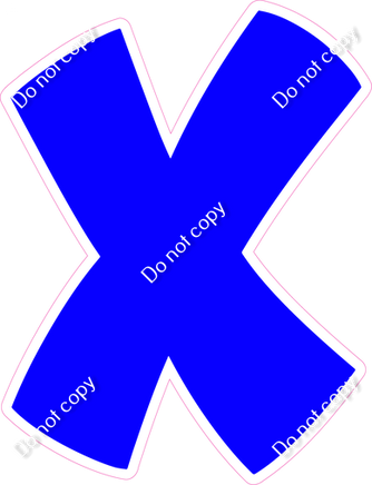 BBT 23.5" Individuals - Flat Blue X