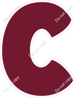 BBT 23.5" Individuals - Flat Burgundy C