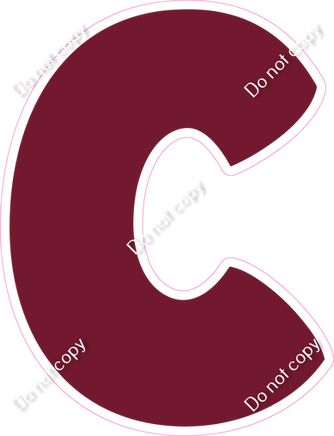 BBT 23.5" Individuals - Flat Burgundy C