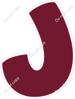 BBT 23.5" Individuals - Flat Burgundy J