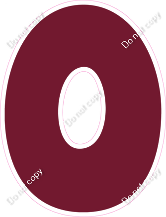 BBT 23.5" Individuals - Flat Burgundy O