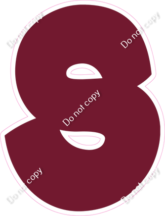 BBT 23.5" Individuals - Flat Burgundy S