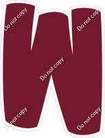 BBT 23.5" Individuals - Flat Burgundy W