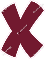 BBT 23.5" Individuals - Flat Burgundy X