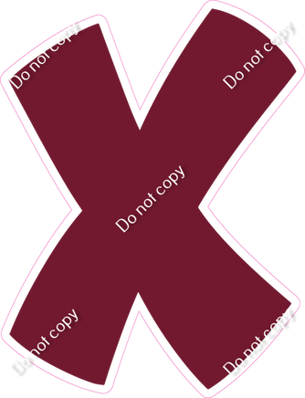 BBT 23.5" Individuals - Flat Burgundy X