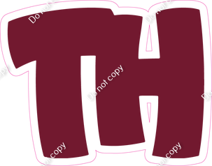 BBT 23.5" Individuals - Flat Burgundy TH