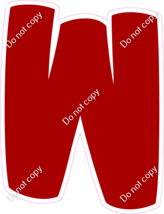 BBT 23.5" Individuals - Flat Crimson W