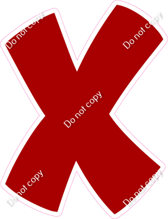 BBT 23.5" Individuals - Flat Crimson X