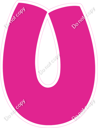 BBT 23.5" Individuals - Flat Hot Pink U