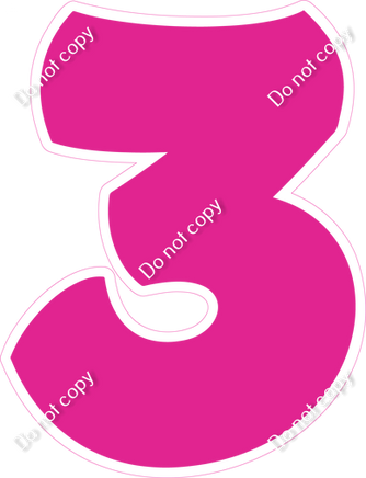 BBT 23.5" Individuals - Flat Hot Pink 3