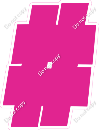 BBT 23.5" Individuals - Flat Hot Pink #