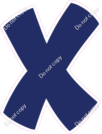 BBT 23.5" Individuals - Flat Navy Blue X