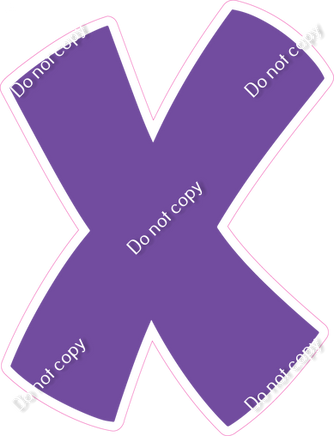 BBT 23.5" Individuals - Flat Purple X