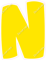 BBT 23.5" Individuals - Flat Yellow N