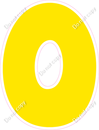 BBT 23.5" Individuals - Flat Yellow O