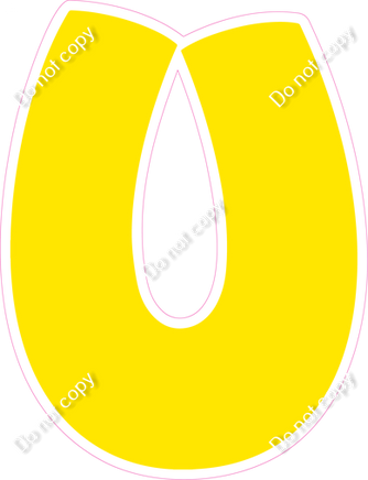 BBT 23.5" Individuals - Flat Yellow U