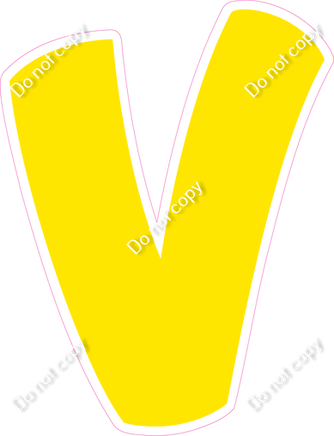 BBT 23.5" Individuals - Flat Yellow V