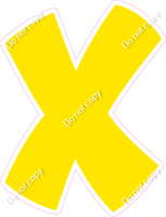 BBT 23.5" Individuals - Flat Yellow X