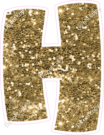 BBT 23.5" Individuals - Gold Sparkle H