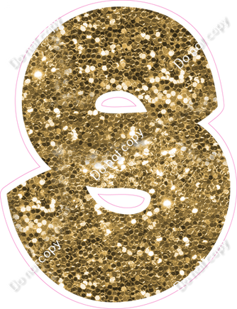 BBT 23.5" Individuals - Gold Sparkle S