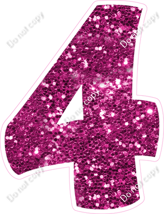 BBT 23.5" Individuals - Hot Pink Sparkle 4