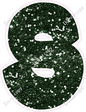 BBT 23.5" Individuals - Hunter Green Sparkle S