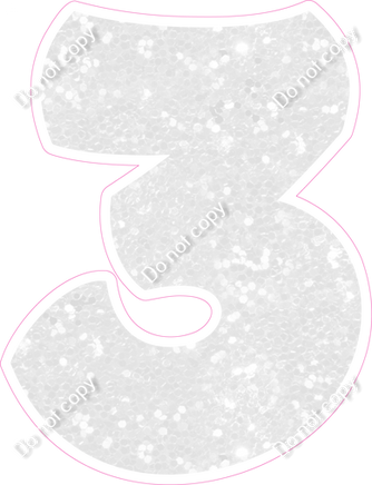 BBT 23.5" Individuals - White Sparkle 3