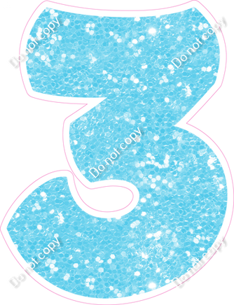 BBT 30" Individuals - Baby Blue Sparkle 3