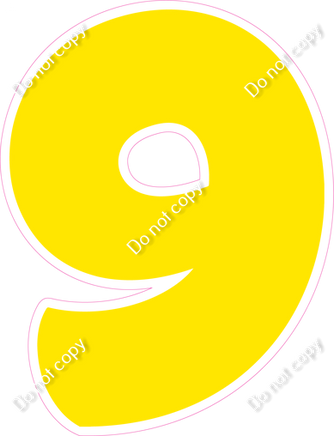 BBT 30" Individuals - Flat Yellow 9