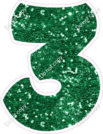 BBT 30" Individuals - Green Sparkle 3