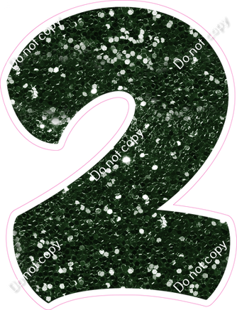 BBT 30" Individuals - Hunter Green Sparkle 2