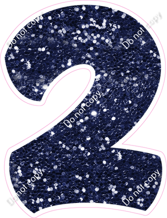 BBT 30" Individuals - Navy Blue Sparkle 2