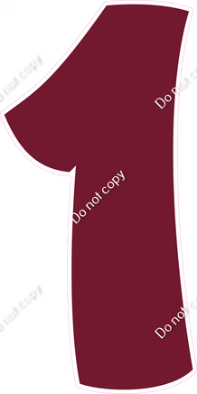 BBT 47" Individuals - Flat Burgundy 1