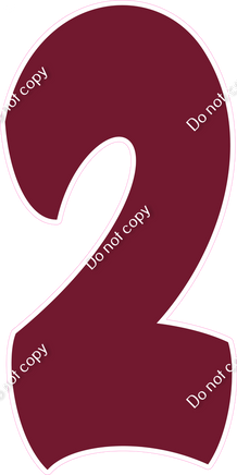 BBT 47" Individuals - Flat Burgundy 2