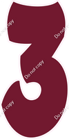 BBT 47" Individuals - Flat Burgundy 3
