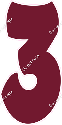 BBT 47" Individuals - Flat Burgundy 3