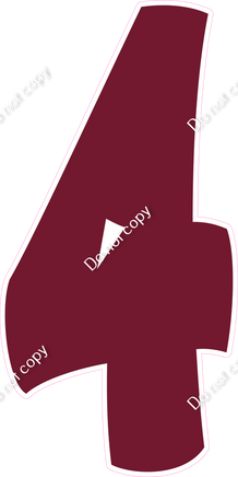 BBT 47" Individuals - Flat Burgundy 4