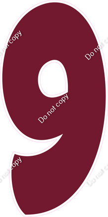 BBT 47" Individuals - Flat Burgundy 9