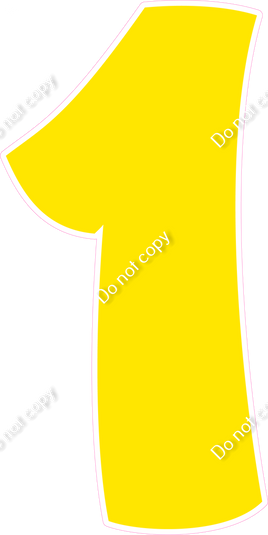BBT 47" Individuals - Flat Yellow 1