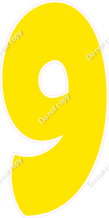 BBT 47" Individuals - Flat Yellow 9